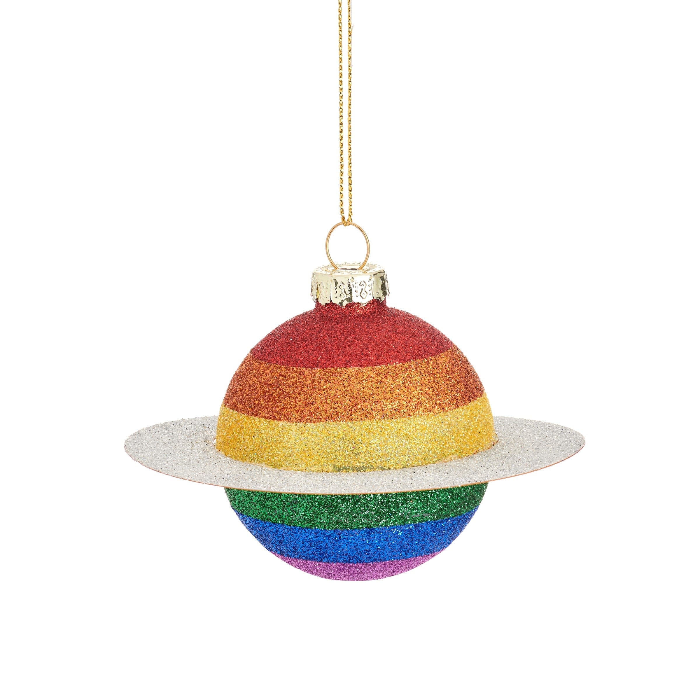 Glitter Rainbow Planet - Décoration de Noël Décorations de Noël Sass & Belle